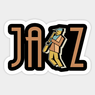 Jazz Logotype Art-Deco Style Sticker